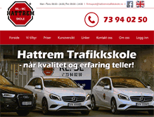 Tablet Screenshot of hattrem-trafikkskole.no